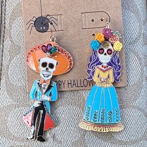 Colorful Day of the Dead Earrings